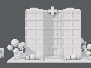 hospital building 3D Model