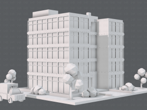 hospital building Modello 3D
