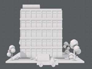 hospital building Modello 3D