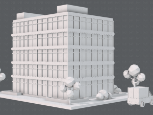 hospital building Modello 3D