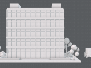 hospital building Modello 3D