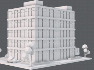 hospital building Modello 3D