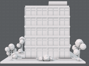 hospital building Modello 3D