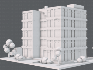hospital building Modello 3D