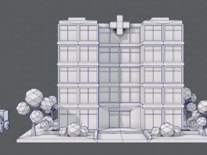 hospital building Modello 3D