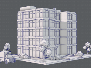 hospital building Modello 3D