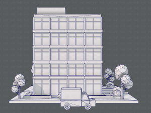 hospital building Modello 3D