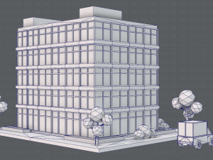hospital building Modello 3D