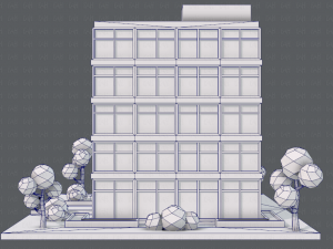 hospital building Modello 3D
