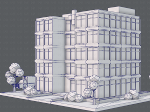 hospital building Modello 3D