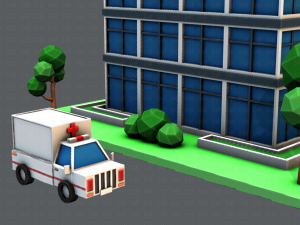 hospital building Modello 3D