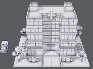 hospital building Modello 3D