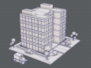 hospital building Modello 3D