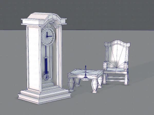 furniture set for game 3D Model