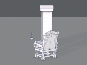 furniture set for game 3D Model