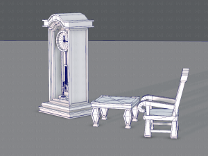 furniture set for game 3D Model