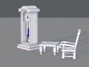 furniture set for game 3D Model