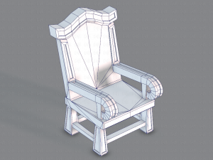 furniture set for game 3D Model