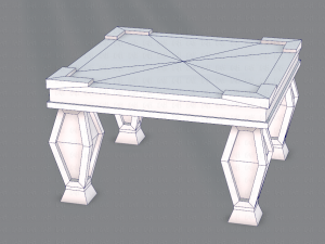 furniture set for game 3D Model