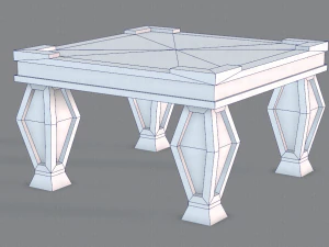 furniture set for game 3D Model