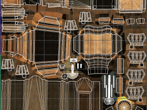 furniture set for game 3D Model