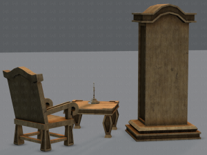furniture set for game 3D Model