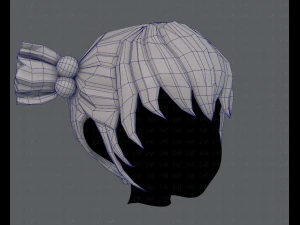 3d hair style for girl v15 3D Model