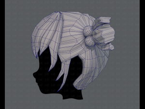 3d hair style for girl v15 Model 3D