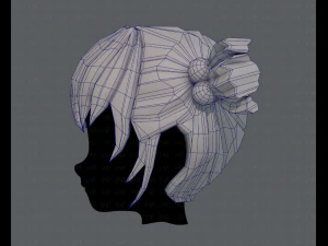 3d hair style for girl v15 3D Model