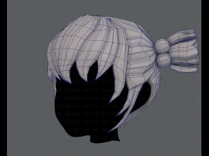 3d hair style for girl v15 3D Model