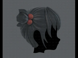 3d hair style for girl v15 3D Model