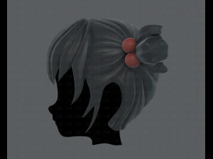 3d hair style for girl v15 3D Model