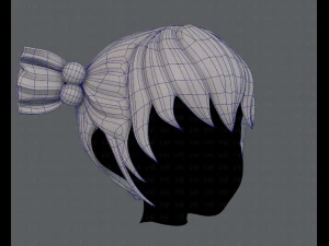 3d hair style for girl v15 3D Model