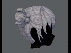 3d hair style for girl v15 3D Model