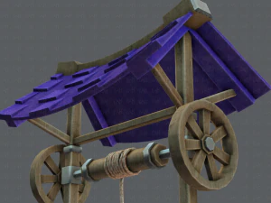 medieval well cartoon 3D Model