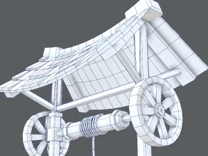 medieval well cartoon 3D Model