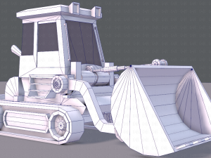 tractor lowpoly 3D Модель