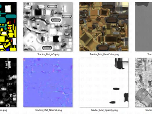 tractor lowpoly 3D Model