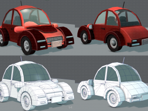 cartoon car 02 Modelo 3D