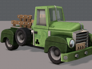pickup truck cartoon 3D 模型