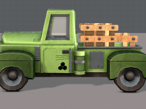 pickup truck cartoon 3D 模型