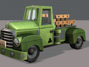 pickup truck cartoon 3D 模型