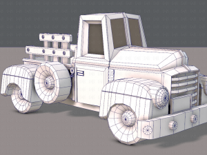 pickup truck cartoon 3D 模型