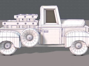 pickup truck cartoon 3D 模型