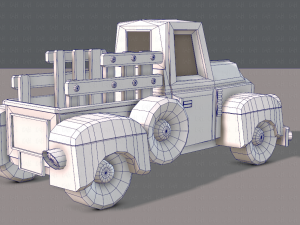 pickup truck cartoon 3D 模型