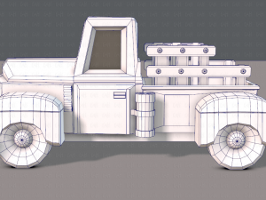 pickup truck cartoon 3D 模型