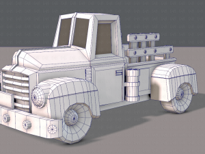 pickup truck cartoon 3D 模型