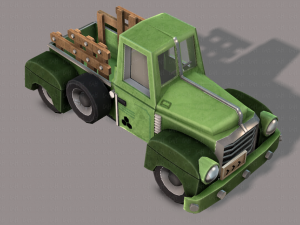 pickup truck cartoon 3D 模型