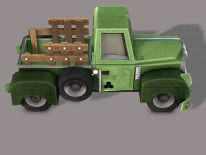 pickup truck cartoon 3D 模型