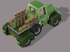 pickup truck cartoon 3D 模型